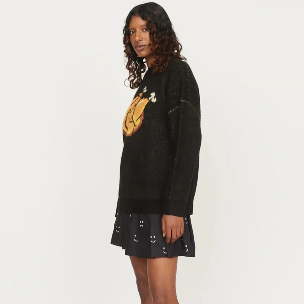 Lazy Oaf Black Roast Turkey Jumper Sweater Size Small NWT New - Picture 2 of 15